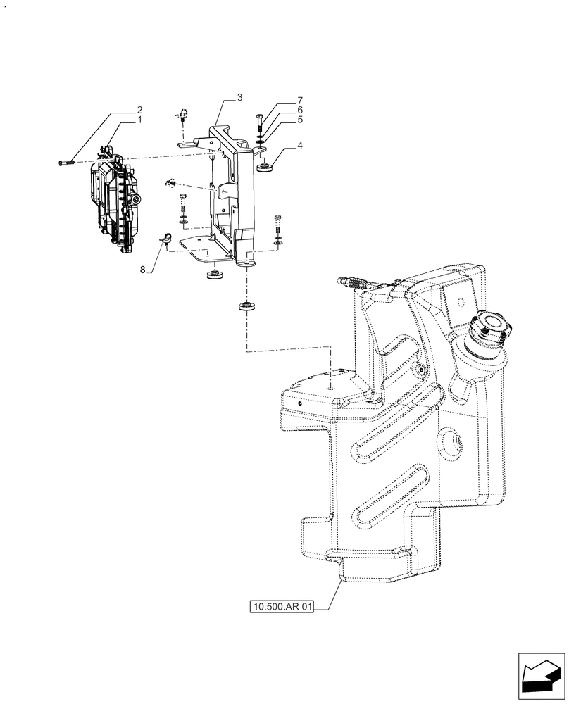 Схема запчастей Case IH FARMALL 130A - (55.015.AA) - VAR - 391265 - ENGINE, CONTROL UNIT (55) - ELECTRICAL SYSTEMS