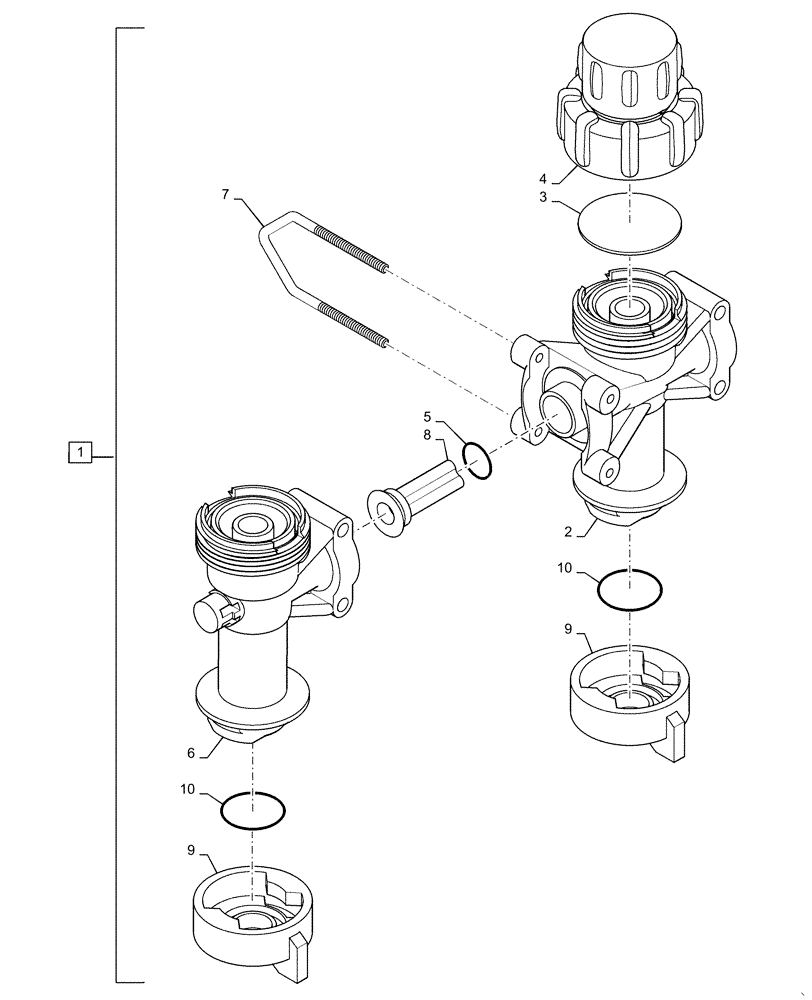 Схема запчастей Case IH PATRIOT 3240 - (78.110.AM[04]) - WILGER DUAL NOZZLE (78) - SPRAYING