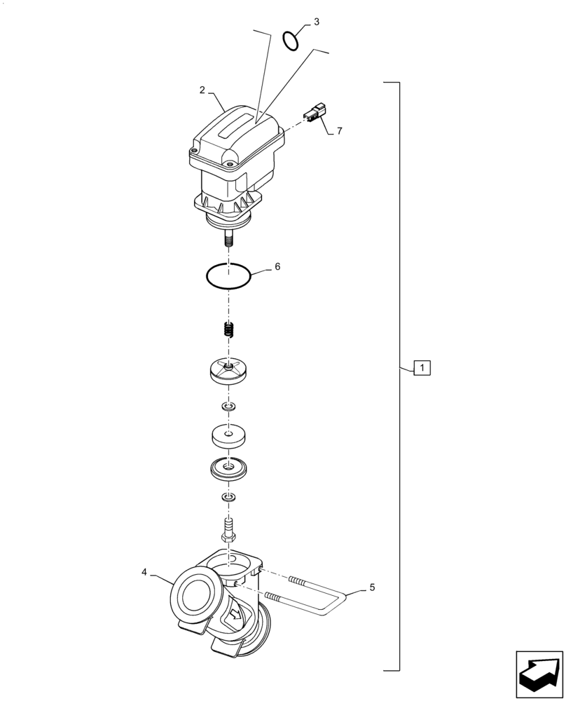 Схема запчастей Case IH PATRIOT 3240 - (78.110.AB[07]) - CENTER SECTION SHUT OFF VALVE (78) - SPRAYING