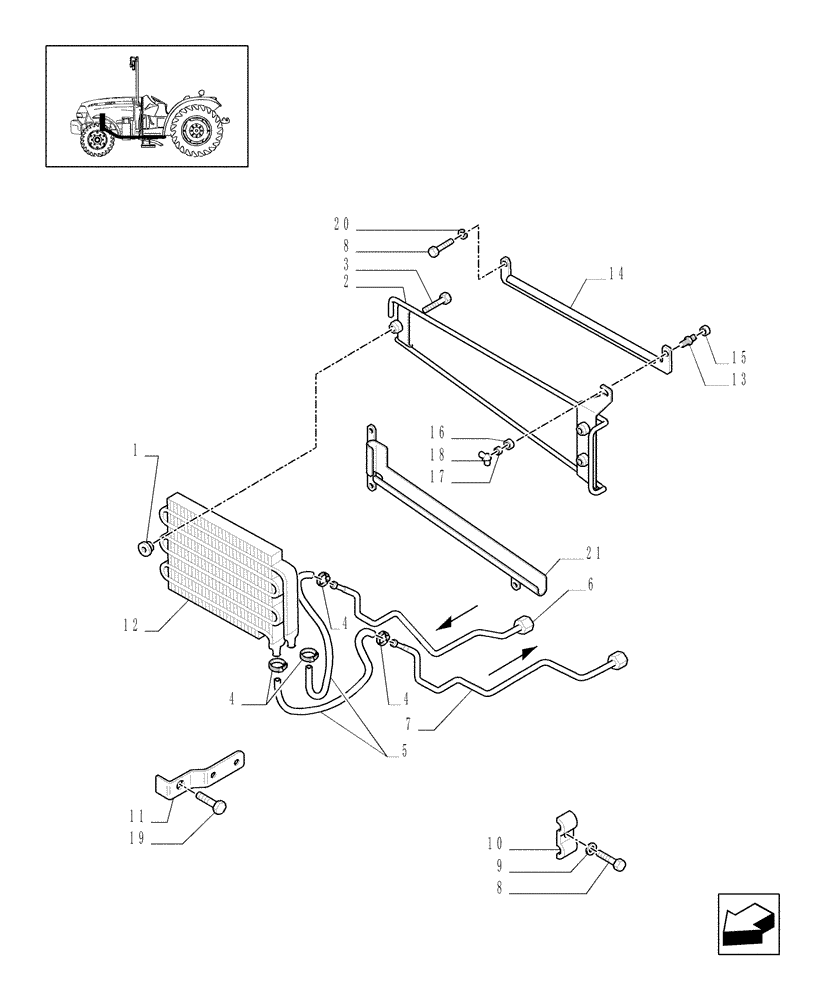 Схема запчастей Case IH JX1095N - (1.27.7/01) - (VAR.297) HI-LO NA - HEAT EXCHANGER, RADIATOR AND FASTENING FRAME (03) - TRANSMISSION