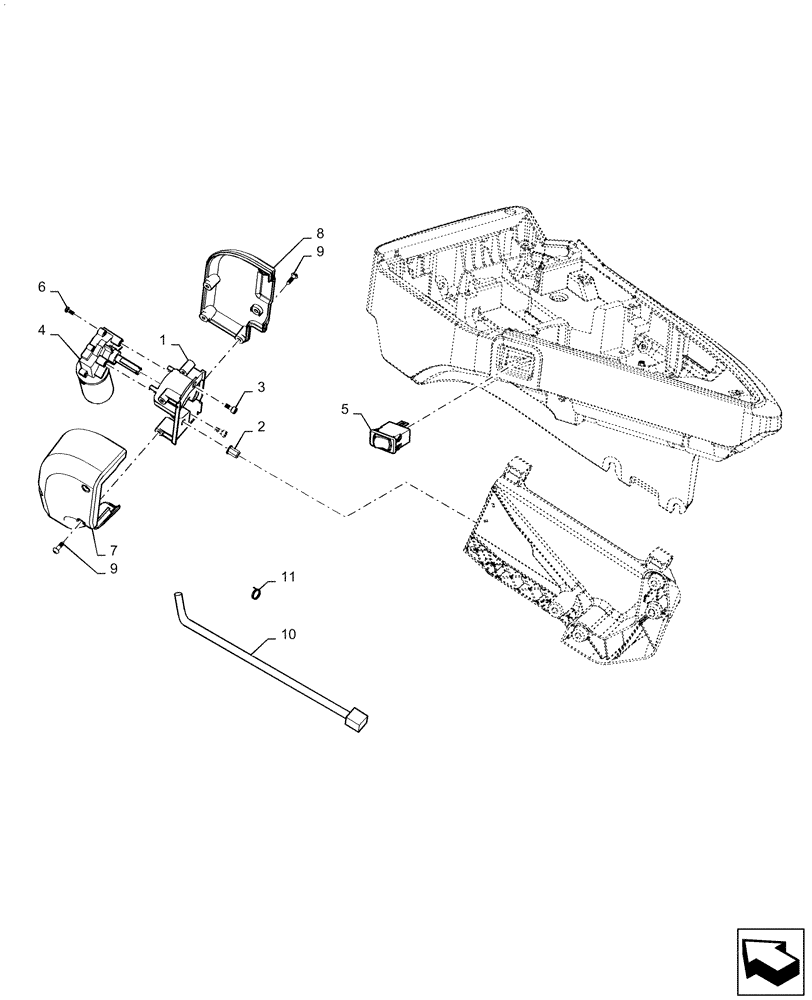 Схема запчастей Case IH QUADTRAC 620 - (90.151.AG) - ARMREST, ELEC ADJUSTMENT (90) - PLATFORM, CAB, BODYWORK AND DECALS