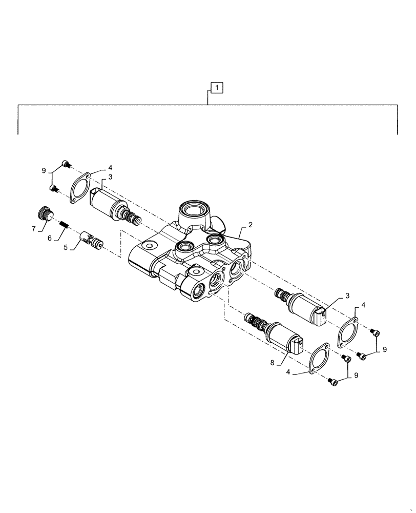 Схема запчастей Case IH MAGNUM 340 - (21.135.AX[01]) - VALVE, PTO, DIFFERENTIAL LOCK - 340 HEAVY DUTY REAR AXLE, 370 (21) - TRANSMISSION