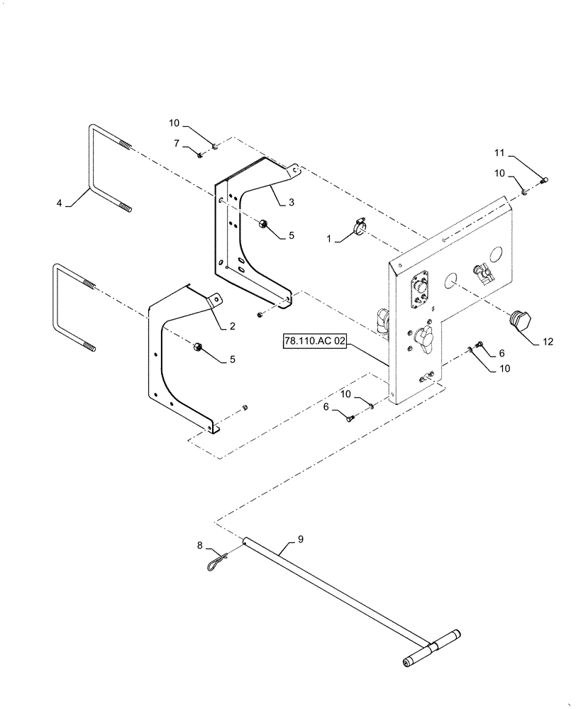 Схема запчастей Case IH PATRIOT 4440 - (78.110.AC[04]) - FILL CONTROL STATION, MOUNTING (78) - SPRAYING