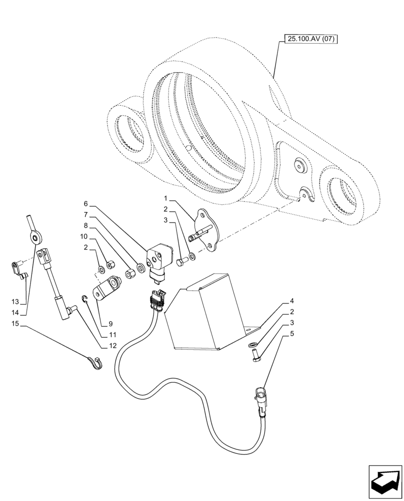 Схема запчастей Case IH PUMA 220 CVT - (55.045.AE) - VAR - 758048, 758049 - FRONT AXLE, SUSPENDED, POTENTIOMETER (55) - ELECTRICAL SYSTEMS