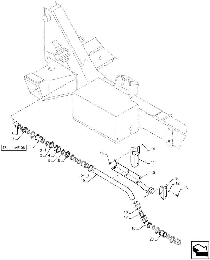 Схема запчастей Case IH PATRIOT 4440 - (78.111.AE[03]) - FLOWMETER PLUMBING, LO-FLOW, RFM 60, BSN YGT042519 (78) - SPRAYING