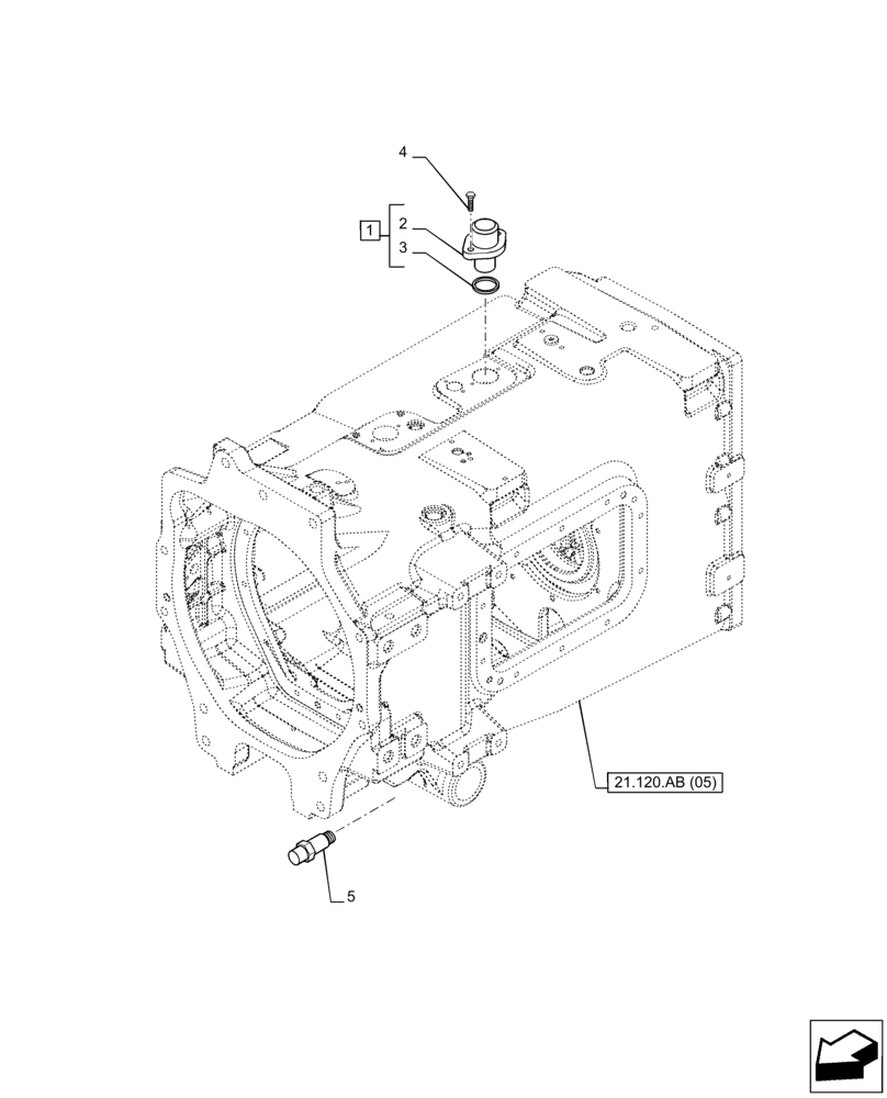 Схема запчастей Case IH PUMA 220 CVT - (55.020.AB[01]) - VAR - 337427, 337428, 337429, 337430, 337431, 337432, 337433, 391138, 758022 - TRANSMISSION, SENSOR (55) - ELECTRICAL SYSTEMS