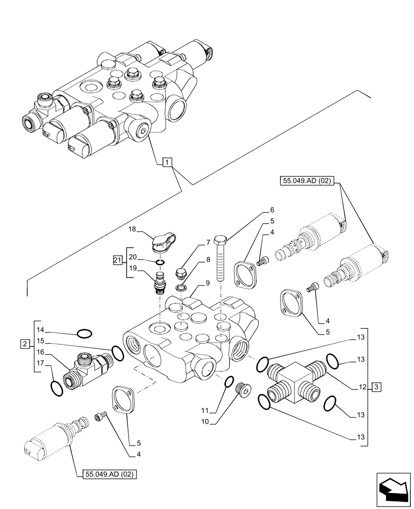 Схема запчастей Case IH PUMA 200 - (31.104.AR[02]) - VAR - 337426, 337427, 337428, 337429, 337430, 337431, 391145, 758028, 758030, 758031, 758032 - PTO, CONTROL VALVE, COMPONENTS (31) - IMPLEMENT POWER TAKE OFF