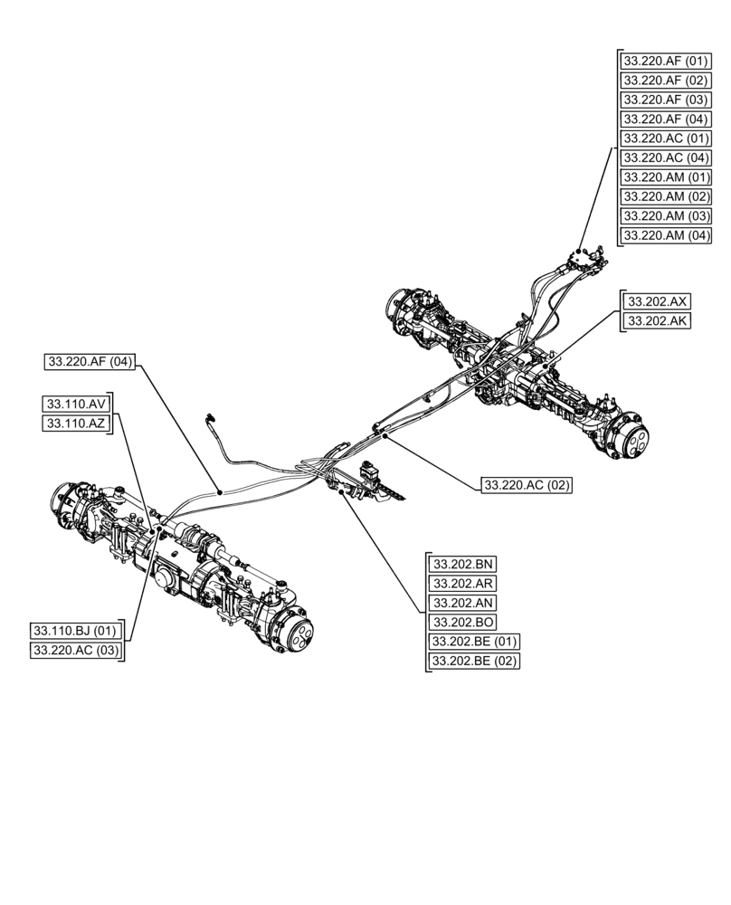 Схема запчастей Case IH FARMLIFT 635 - (00.000.33) - PICTORIAL INDEX - BRAKES & CONTROLS (00) - GENERAL & PICTORIAL INDEX