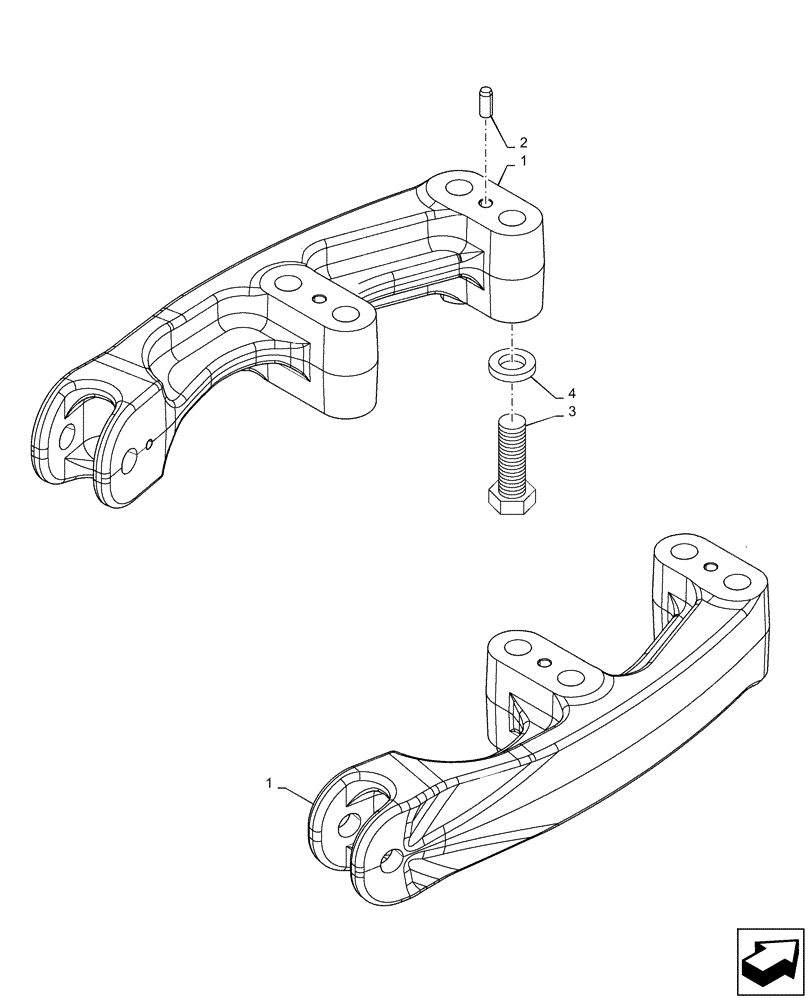 Схема запчастей Case IH MAGNUM 235 - (37.120.AF[05]) - BRACKET, STABILIZER, HEAVY DUTY AXLE (37) - HITCHES, DRAWBARS & IMPLEMENT COUPLINGS