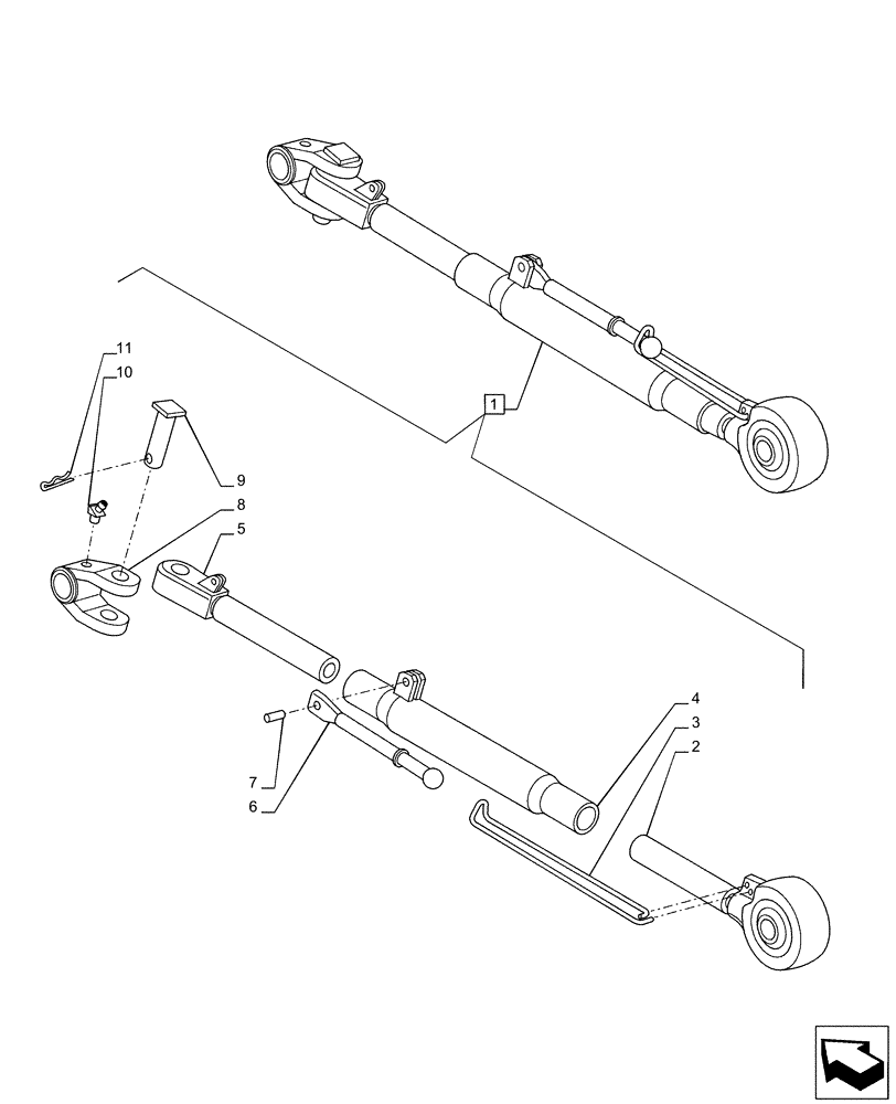 Схема запчастей Case IH PUMA 150 CVT - (37.120.AA[05]) - VAR - 758074, 758079 - 3 HITCH POINT, TOP LINK, COMPONENTS (37) - HITCHES, DRAWBARS & IMPLEMENT COUPLINGS