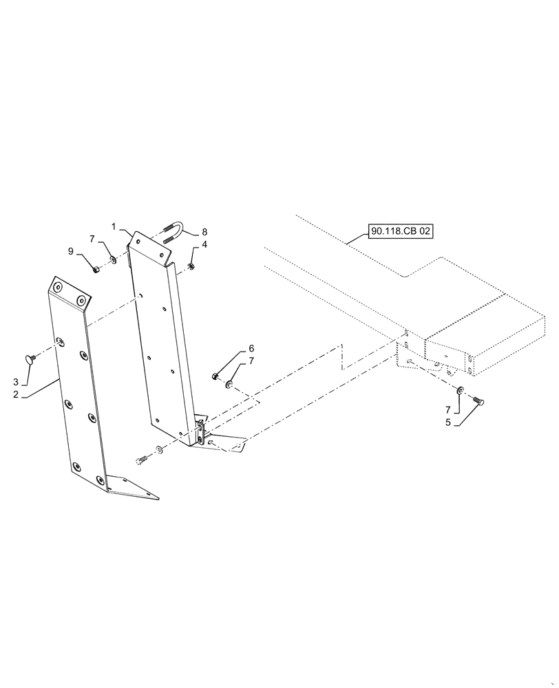 Схема запчастей Case IH PATRIOT 4440 - (39.100.AT[04]) - WALKWAY PROTECTOR, 90/100 (39) - FRAMES AND BALLASTING