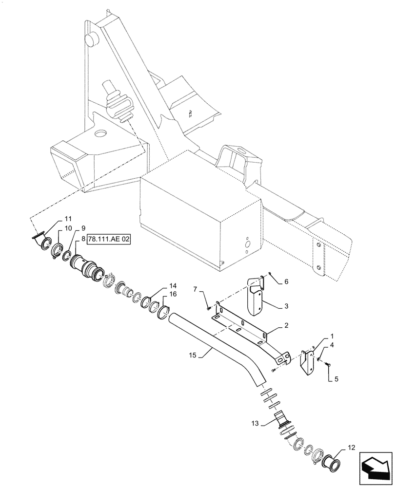 Схема запчастей Case IH PATRIOT 4440 - (78.111.AE[01]) - FLOWMETER PLUMBING, STANDARD FLOW, RFM 100, BSN YGT042519 (78) - SPRAYING