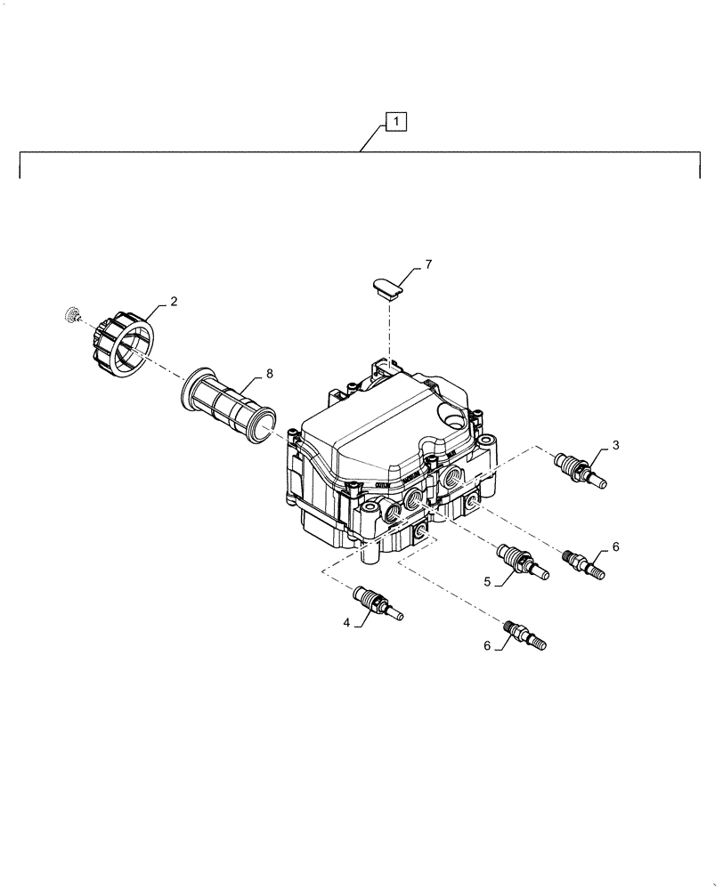 Схема запчастей Case IH WD2104 - (55.988.AJ) - ELECTRONIC CONTROL UNIT, DENOX (55) - ELECTRICAL SYSTEMS