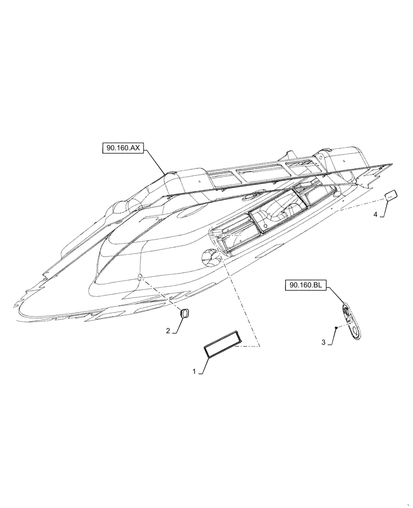 Схема запчастей Case IH 9230 - (55.512.AA[03]) - VAR - 425426 - RADIO COVERS (55) - ELECTRICAL SYSTEMS