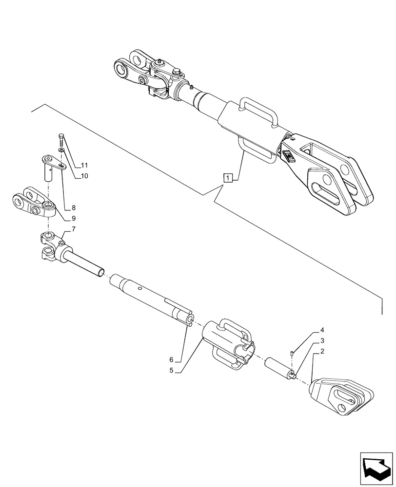 Схема запчастей Case IH PUMA 165 CVT - (37.120.AV[02]) - VAR - 391170, 758075 - 3 HITCH POINT, LIFT ARM, COMPONENTS (37) - HITCHES, DRAWBARS & IMPLEMENT COUPLINGS