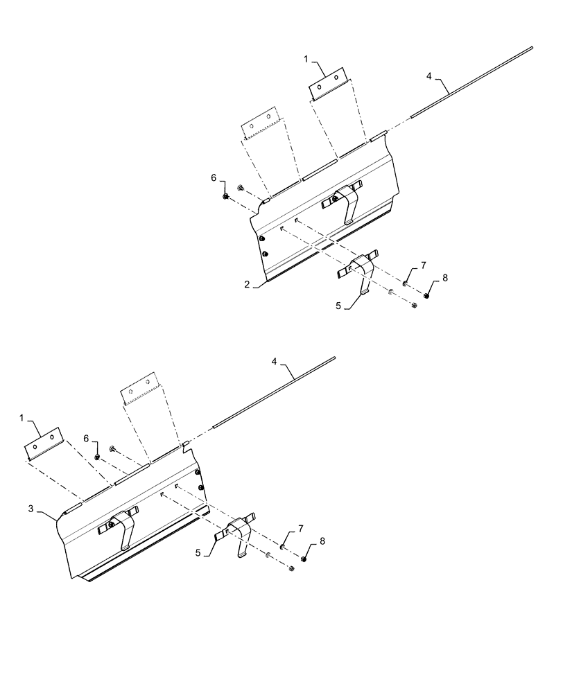 Схема запчастей Case IH 3162 - (58.130.03[02]) - FLOOR, ASSY, RH/LH CENTER KNIFE DRIVE (58) - ATTACHMENTS/HEADERS