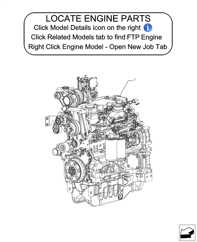 Схема запчастей Case IH FARMALL 120A - (10.001.AD) - VAR - 391265 - ENGINE (10) - ENGINE