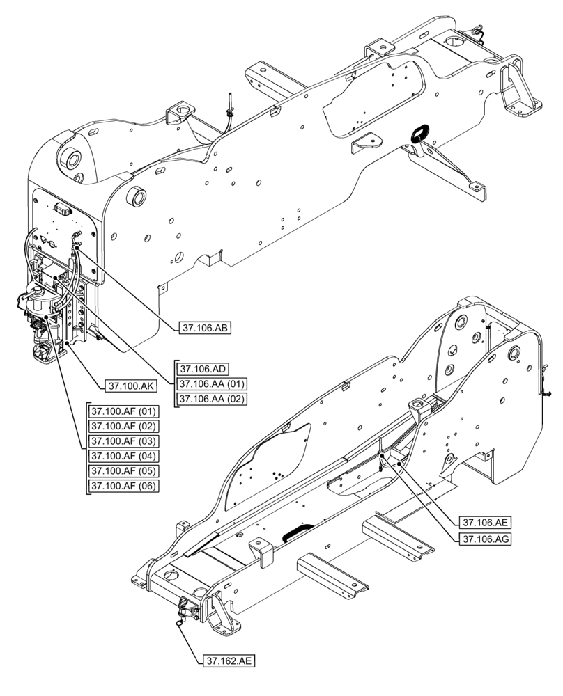 Схема запчастей Case IH FARMLIFT 635 - (00.000.37) - PICTORIAL INDEX - HITCHES, DRAWBARS AND IMPLEMENT COUPLING (00) - GENERAL & PICTORIAL INDEX