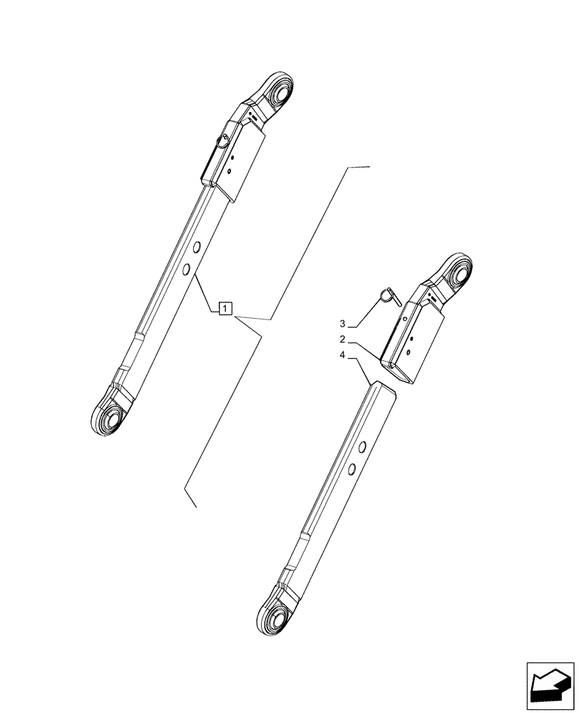 Схема запчастей Case IH PUMA 150 CVT - (37.120.AO[04]) - VAR - 758074, 758079 - 3 HITCH POINT, LOWER LINK, COMPONENTS (37) - HITCHES, DRAWBARS & IMPLEMENT COUPLINGS