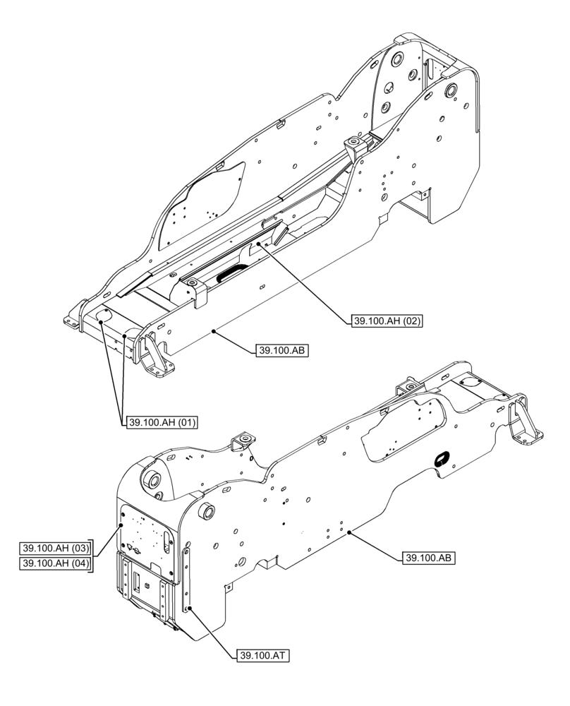 Схема запчастей Case IH FARMLIFT 635 - (39.000.00) - SECTION INDEX - FRAME AND BALLASTING (39) - FRAMES AND BALLASTING