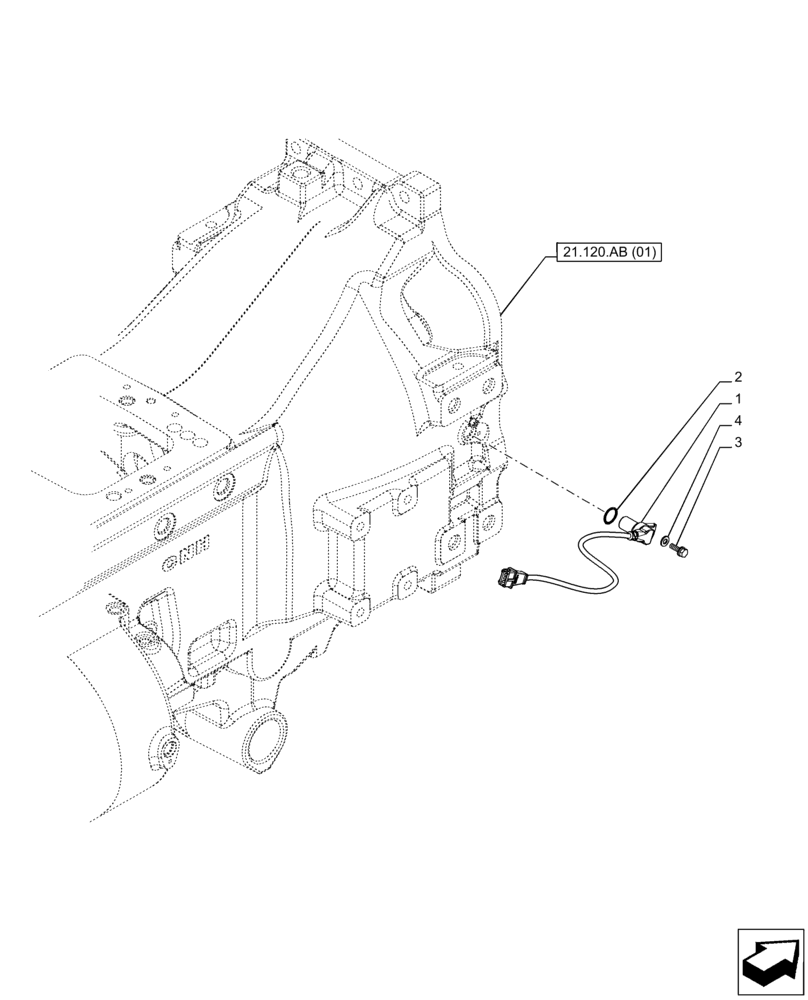 Схема запчастей Case IH PUMA 220 - (55.020.AB[02]) - VAR - 337426, 337427, 391137, 758017, 758018, 758019, 758020, 758021, 758022 - TRANSMISSION, SENSOR (55) - ELECTRICAL SYSTEMS