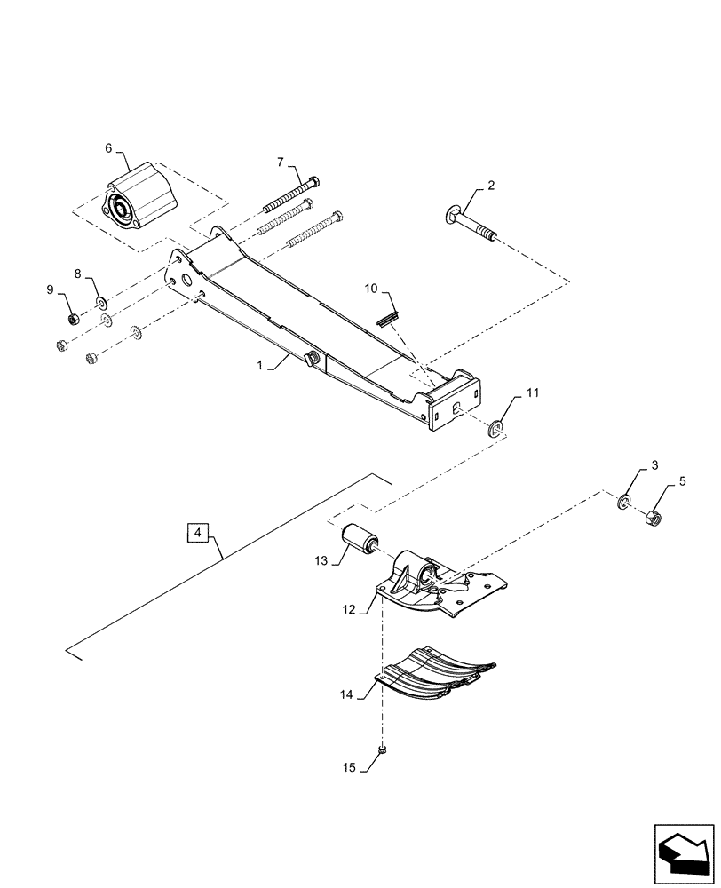 Схема запчастей Case IH 3162 - (58.130.01[03]) - ARM, ASSY (58) - ATTACHMENTS/HEADERS