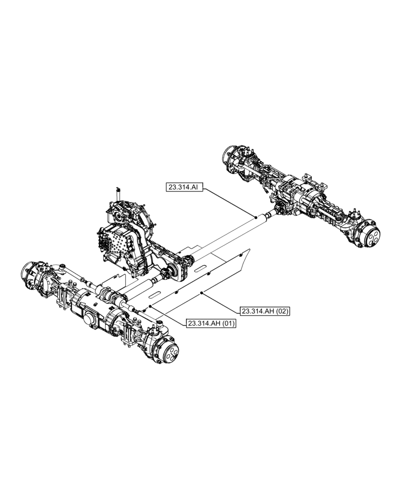 Схема запчастей Case IH FARMLIFT 635 - (00.000.23) - PICTORIAL INDEX - 4WD LINES (00) - GENERAL & PICTORIAL INDEX
