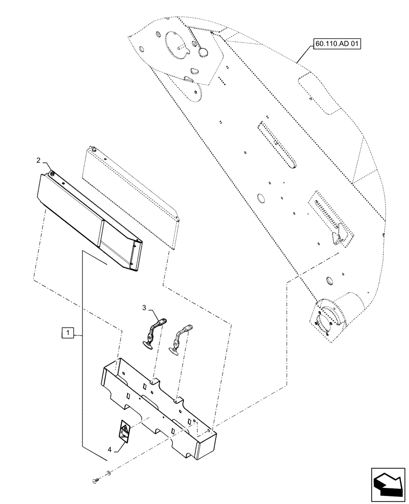 Схема запчастей Case IH 9230 - (88.100.AL) - VAR - 722091, 722093, 722610, 722090, 722205 - WHEEL CHOCK (88) - ACCESSORIES