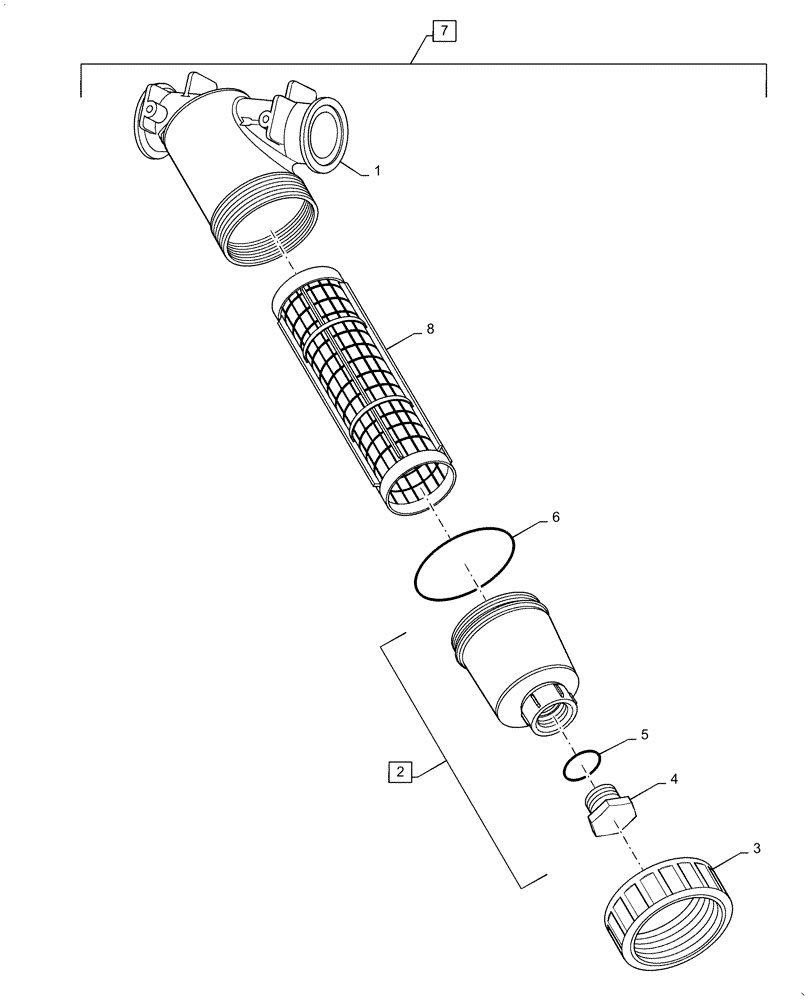 Схема запчастей Case IH PATRIOT 4440 - (78.110.AM[08.1]) - MAIN STRAINER FILTER, ASN YGT042518 (78) - SPRAYING