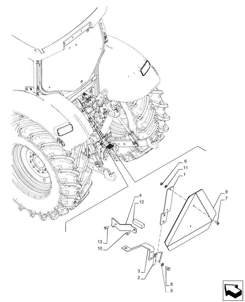 Схема запчастей Case IH PUMA 220 CVT - (88.100.AN) - VAR - 758218, 758220, 758229, 758236, 758250 - WARNING TRIANGLE (88) - ACCESSORIES