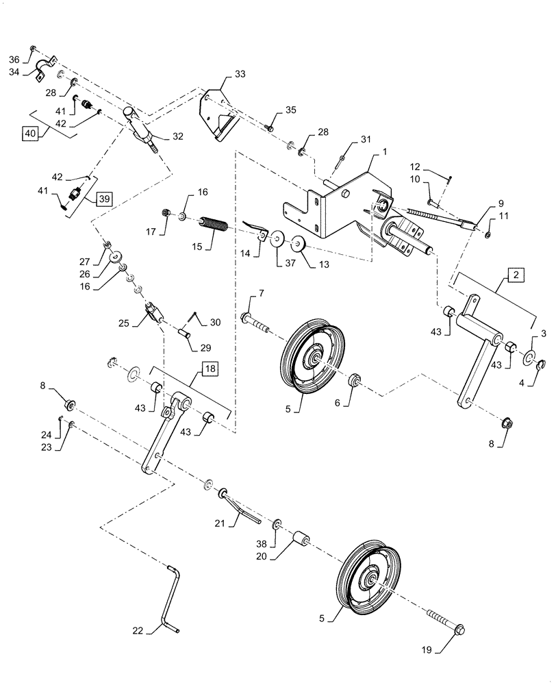 Схема запчастей Case IH 8240 - (80.175.AG[04]) - VAR - 425365 - TENSIONER (80) - CROP STORAGE/UNLOADING