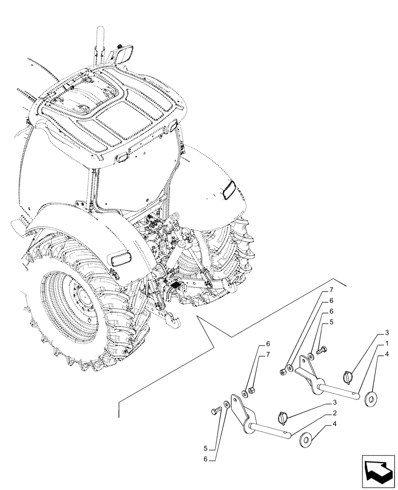 Схема запчастей Case IH PUMA 200 CVT - (37.120.AO[07]) - VAR - 391170, 758071, 758072, 758075, 758076, 758077, 758080, 758081, 758082 - 3 HITCH POINT, LINKAGE, HOLDER (37) - HITCHES, DRAWBARS & IMPLEMENT COUPLINGS