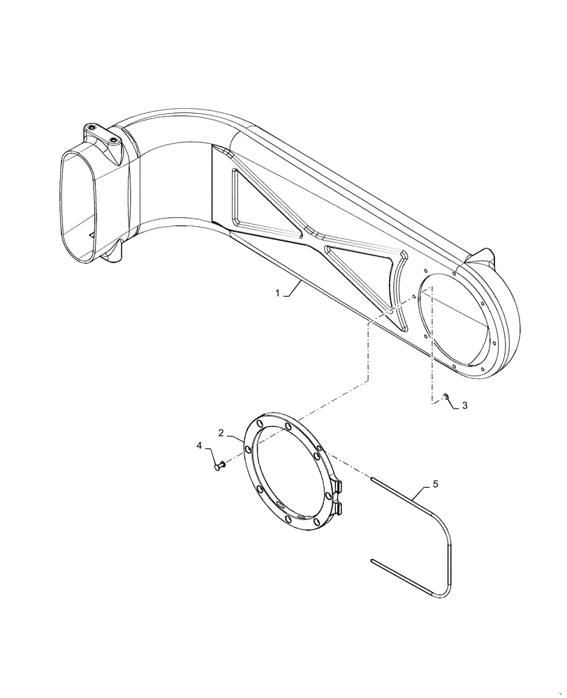 Схема запчастей Case IH WD1904 - (10.419.AE[02]) - DUCT, SCREEN (10) - ENGINE