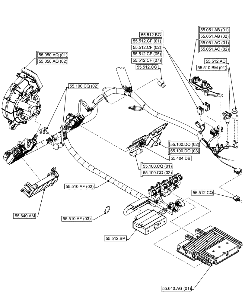Схема запчастей Case IH FARMLIFT 935 - (55.000.00[04]) - SECTION INDEX - ELECTRICAL SYSTEM (55) - ELECTRICAL SYSTEMS