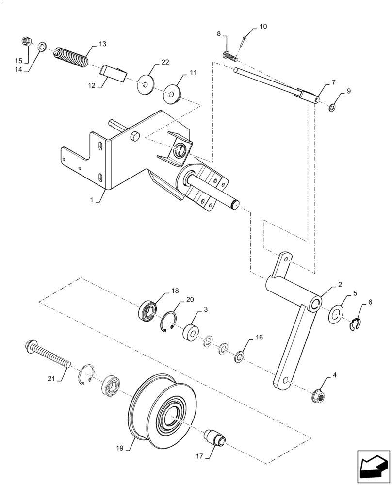 Схема запчастей Case IH 7240 - (80.175.AG[02]) - VAR - 425364 - TENSIONER, BELT TENSIONER (80) - CROP STORAGE/UNLOADING