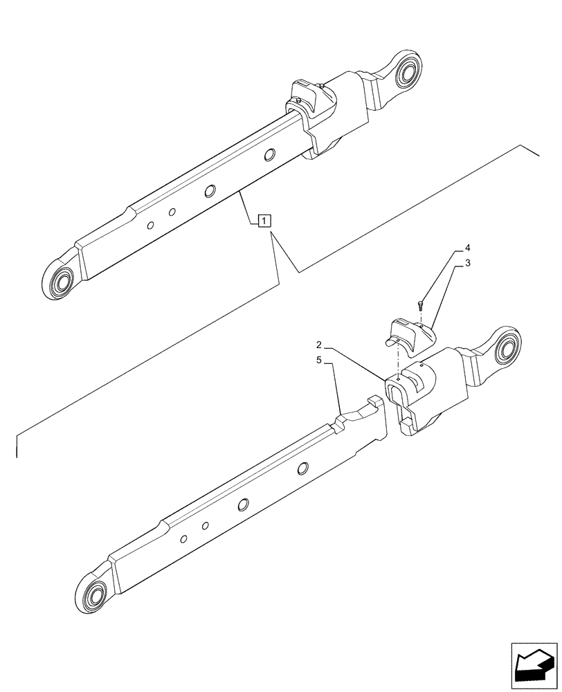 Схема запчастей Case IH PUMA 185 - (37.120.AO[05]) - VAR - 758074, 758079, 758083 - 3 HITCH POINT, LOWER LINK, COMPONENTS (37) - HITCHES, DRAWBARS & IMPLEMENT COUPLINGS