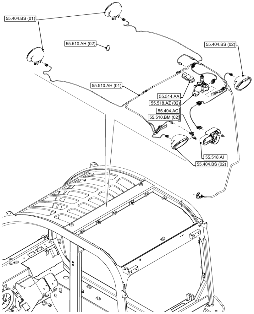 Схема запчастей Case IH FARMLIFT 635 - (00.000.55[05]) - PICTORIAL INDEX - ELECTRICAL SYSTEM (00) - GENERAL & PICTORIAL INDEX