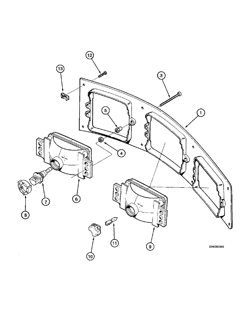 Схема запчастей Case IH 2166 - (4-46) - DRIVE AND FLOOD LAMP ASSEMBLY (06) - ELECTRICAL