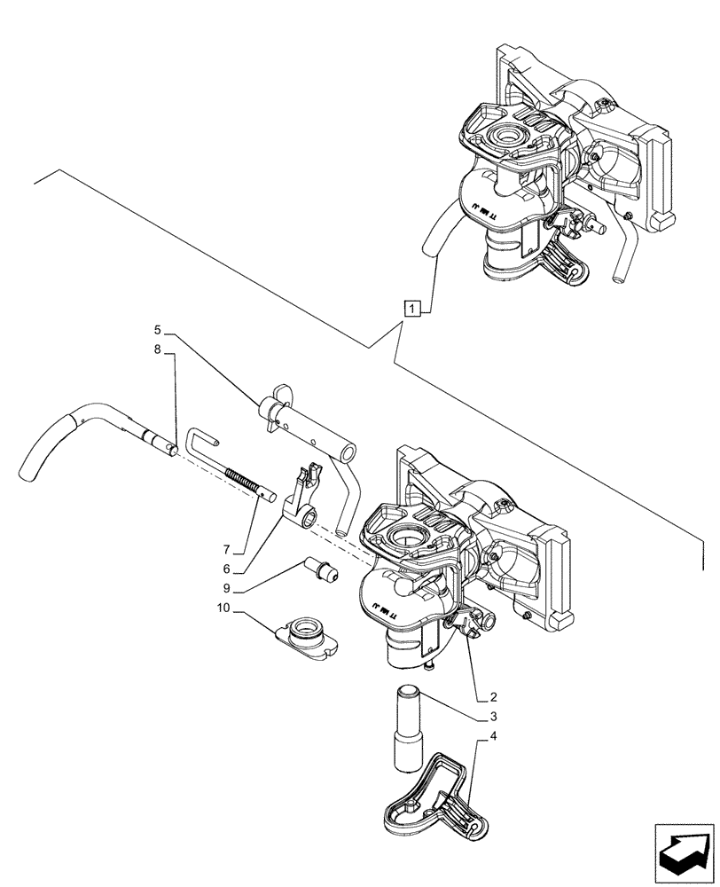 Схема запчастей Case IH PUMA 150 - (37.100.AF[02]) - VAR - 758104 - TOW HOOK, COMPONENTS (37) - HITCHES, DRAWBARS & IMPLEMENT COUPLINGS