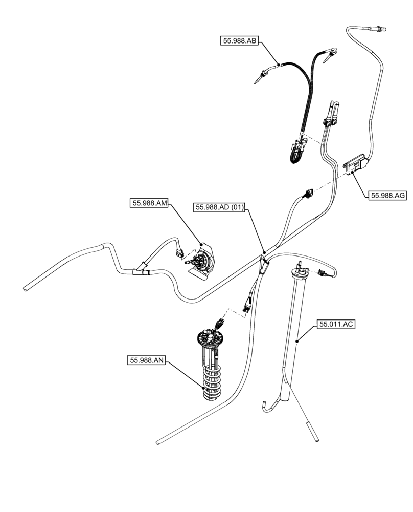 Схема запчастей Case IH FARMLIFT 635 - (00.000.55[11]) - PICTORIAL INDEX - ELECTRICAL SYSTEM (00) - GENERAL & PICTORIAL INDEX