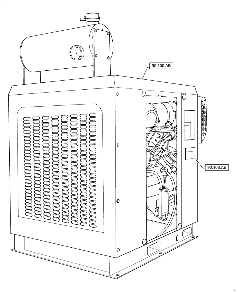Схема запчастей Case IH 100A - (00.000.90) - PICTORIAL INDEX - PLATFORM, CAB, BODYWORK AND DECALS (00) - GENERAL & PICTORIAL INDEX
