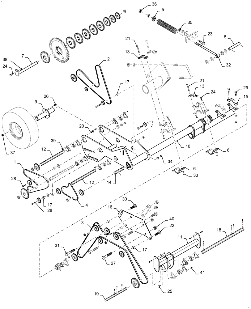 Схема запчастей Case IH 1625 - (61.904.AA[05]) - DUAL CONTACT WHEEL DRIVE (61) - METERING SYSTEM