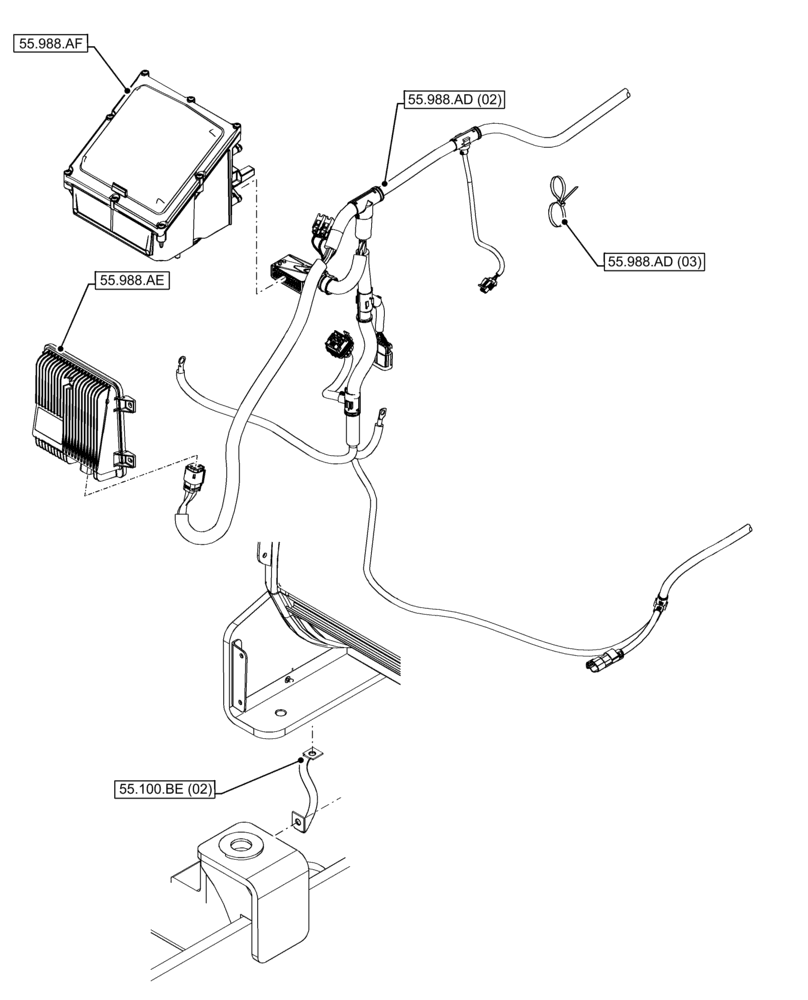 Схема запчастей Case IH FARMLIFT 635 - (00.000.55[10]) - PICTORIAL INDEX - ELECTRICAL SYSTEM (00) - GENERAL & PICTORIAL INDEX