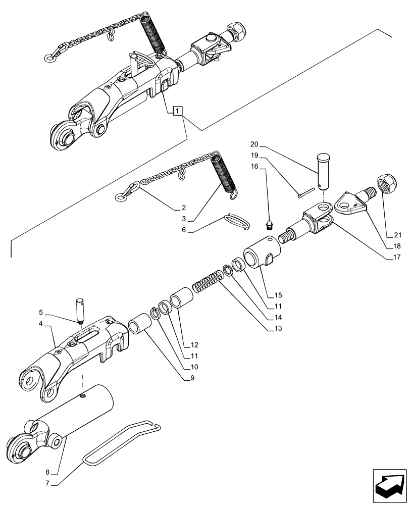 Схема запчастей Case IH PUMA 200 - (37.120.AF[07]) - VAR - 758085 - STABILIZER, COMPONENTS (37) - HITCHES, DRAWBARS & IMPLEMENT COUPLINGS