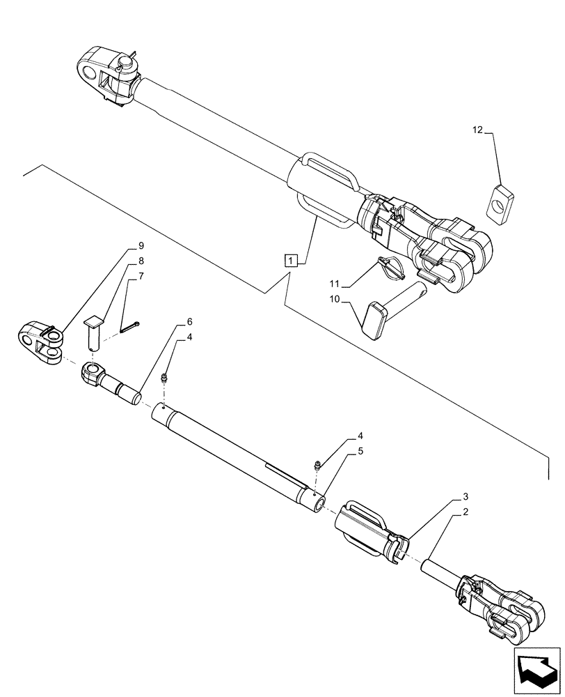 Схема запчастей Case IH PUMA 240 CVT - (37.120.AV[05]) - VAR - 391170, 758074, 758075, 758079, 758080, 758083 - 3 HITCH POINT, LIFT ARM, COMPONENTS (37) - HITCHES, DRAWBARS & IMPLEMENT COUPLINGS