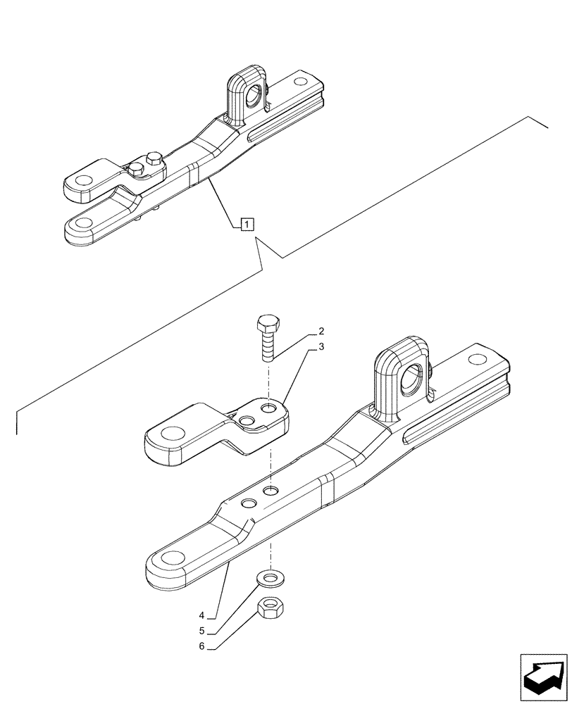 Схема запчастей Case IH PUMA 165 CVT - (37.106.AA[02]) - VAR - 758113 - TOW HOOK, COMPONENTS (37) - HITCHES, DRAWBARS & IMPLEMENT COUPLINGS