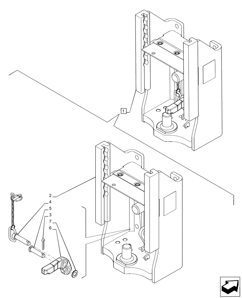 Схема запчастей Case IH PUMA 150 CVT - (37.100.AF[06]) - VAR - 758109, 758110 - TOW HOOK, FRAME, COMPONENTS (37) - HITCHES, DRAWBARS & IMPLEMENT COUPLINGS