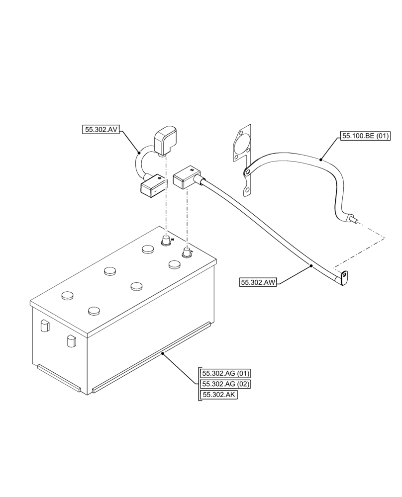 Схема запчастей Case IH FARMLIFT 635 - (00.000.55[08]) - PICTORIAL INDEX - ELECTRICAL SYSTEM (00) - GENERAL & PICTORIAL INDEX