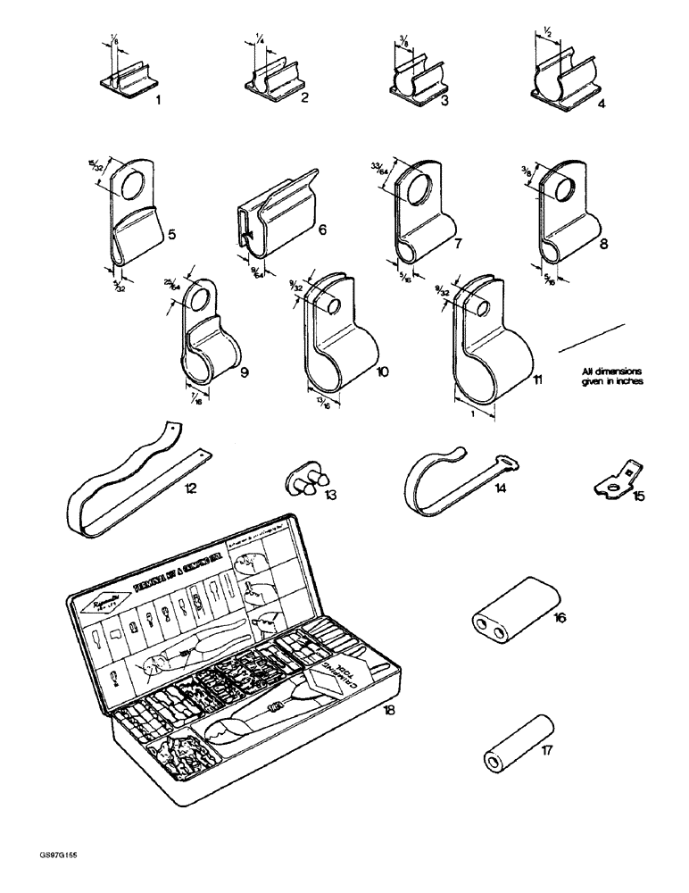 Схема запчастей Case IH 1212 - (4-36) - ELECTRICAL CLIPS AND CONNECTORS (04) - ELECTRICAL SYSTEMS