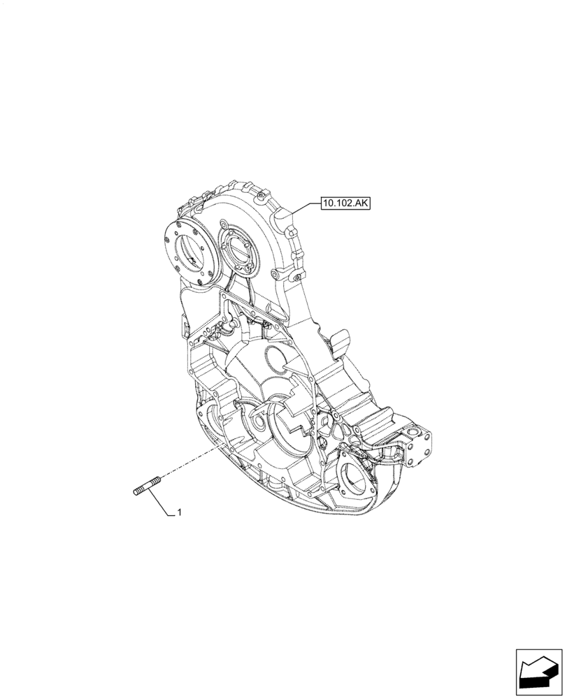 Схема запчастей Case IH F3JFE613A B001 - (55.201.AE) - STARTER MOTOR (55) - ELECTRICAL SYSTEMS